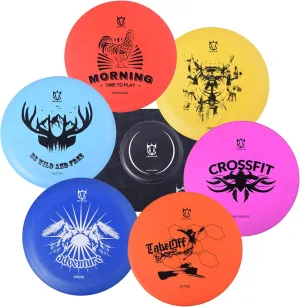 CROWN ME Disc Golf Set with 6 Disc Set