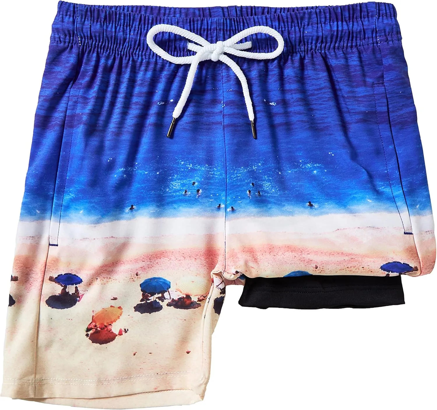 IRELIA Boys Swim Trunks with Boxer Brief Liner Compression Swimming Shorts Quick Dry Swimwear