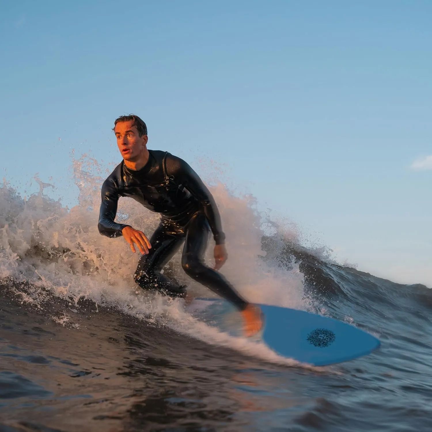 The 5-5 Fish Surfboard for Beginners Kids and Adults - Soft Top Foam Surfboards for Beach  Surf as a Boogie Board Bodyboard or Softboard - Includes Fins and Leash